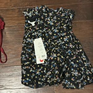 Veronica Beard Parc Floral Ruched long sleeve mini cocktail dress 8 NWT